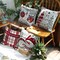 Christmas Pillow Covers Set of 4 for Xmas Decorative Pillowcase Winter Holiday Throw Cushion Case for Home Christmas Decor (Snowman Xmas Tree) (Red, 18”x18“)